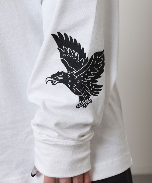 COBMASTER(コブマスター)の「【COBMASTER】 吸水速乾 天竺 プリント × 刺繍 ベーシック ロングスリーブ Tシャツ / ロンT(Tシャツ/カットソー・メンズ・イエロー/ホワイト/ブラック・LARGE/X-LARGE/MEDIUM)」の8枚目の写真