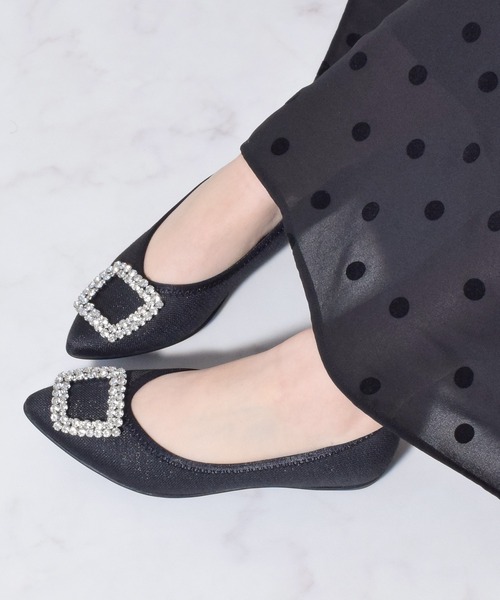 Bridget Birkin(ブリジットバーキン)の「【Bridget Birkin Walk】ビジューモチーフポインテッドパンプス(555225)(パンプス・レディース・ブラック/ベージュ/ベージュ系その他・23/24/23.5/24.5/22.5)」の13枚目の写真