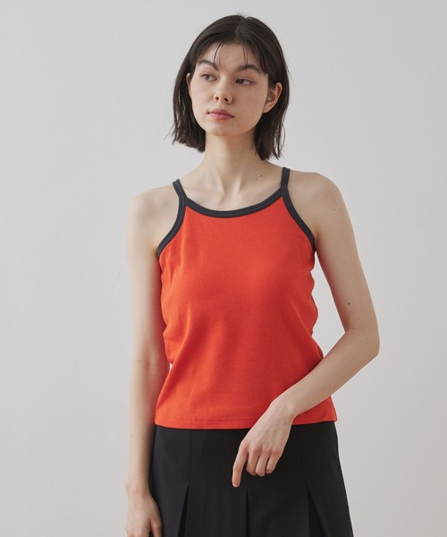 Unblend】Unblend Basic カップ付き リブ パック キャミソール