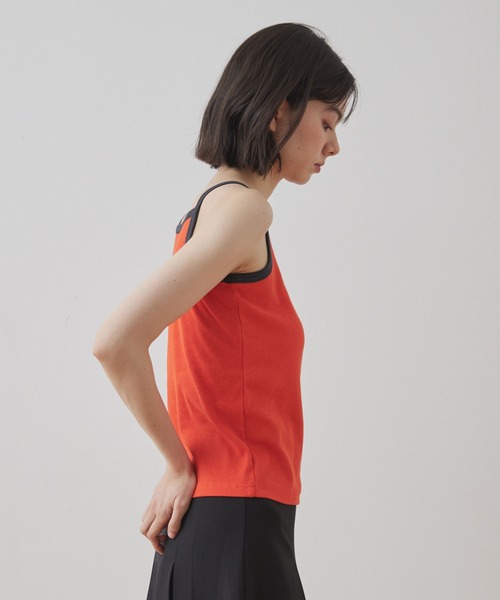 Unblend（アンブレンド）の「【Unblend】Unblend Basic カップ付き リブ パック キャミソール（キャミソール・レディース・ブラック/ホワイト/グリーン系/オレンジ系/チャコール・S/M）」の12枚目の写真