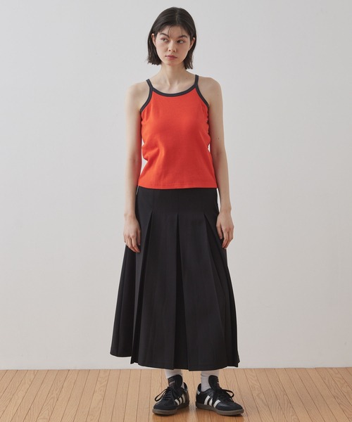 Unblend（アンブレンド）の「【Unblend】Unblend Basic カップ付き リブ パック キャミソール（キャミソール・レディース・ブラック/ホワイト/グリーン系/オレンジ系/チャコール・S/M）」の14枚目の写真