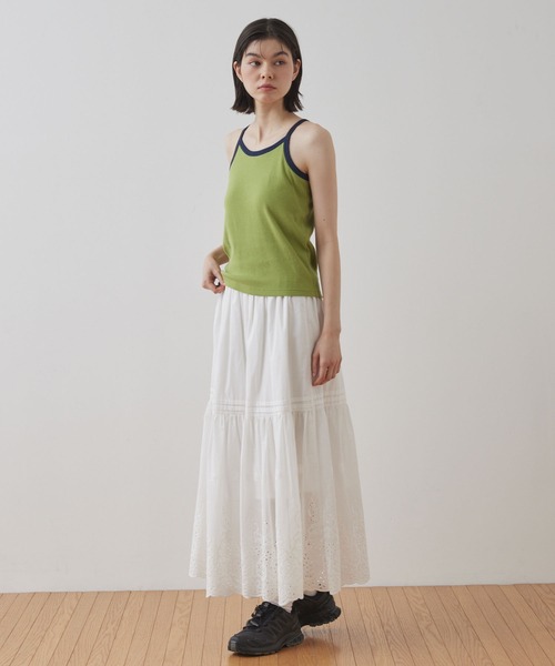 Unblend（アンブレンド）の「【Unblend】Unblend Basic カップ付き リブ パック キャミソール（キャミソール・レディース・ブラック/ホワイト/グリーン系/オレンジ系/チャコール・S/M）」の6枚目の写真