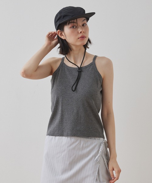 Unblend（アンブレンド）の「【Unblend】Unblend Basic カップ付き リブ パック キャミソール（キャミソール・レディース・ブラック/ホワイト/グリーン系/オレンジ系/チャコール・S/M）」の18枚目の写真