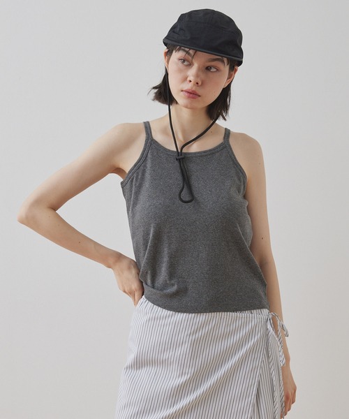 Unblend（アンブレンド）の「【Unblend】Unblend Basic カップ付き リブ パック キャミソール（キャミソール・レディース・ブラック/ホワイト/グリーン系/オレンジ系/チャコール・S/M）」の20枚目の写真