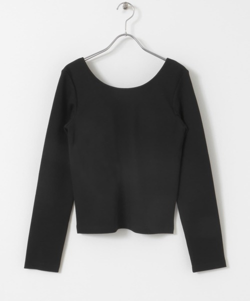 SENSE OF PLACE by URBAN RESEARCH（センスオブプレイスバイアーバンリサーチ）の「カップツキバックオープンリブトップ（Tシャツ/カットソー・レディース・ブラック/ホワイト/モカ・ONE）」の21枚目の写真