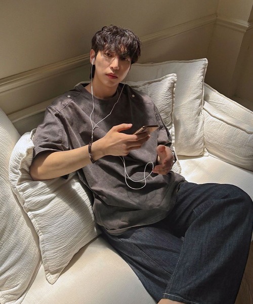 ASCLO（エジュクロ）の「ASCLO／ウォッシュリベットＴ（Tシャツ/カットソー・メンズ・チャコールグレー/ブラック・FREE）」の19枚目の写真