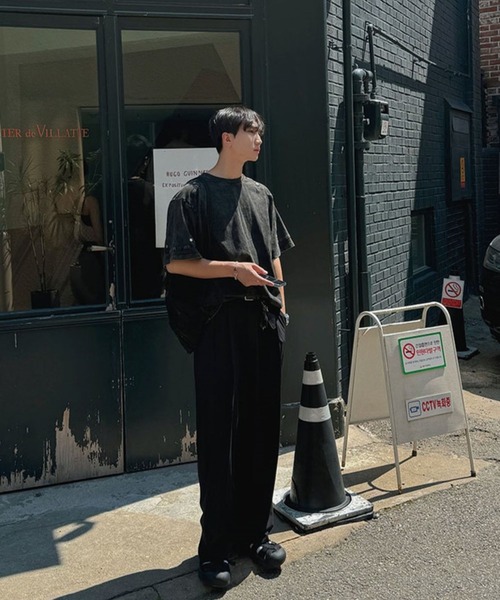 ASCLO（エジュクロ）の「ASCLO／ウォッシュリベットＴ（Tシャツ/カットソー・メンズ・チャコールグレー/ブラック・FREE）」の6枚目の写真