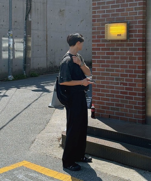 ASCLO（エジュクロ）の「ASCLO／ウォッシュリベットＴ（Tシャツ/カットソー・メンズ・チャコールグレー/ブラック・FREE）」の7枚目の写真