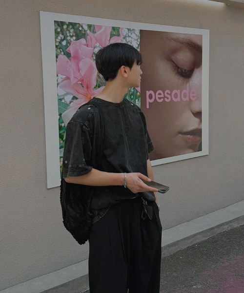 ASCLO（エジュクロ）の「ASCLO／ウォッシュリベットＴ（Tシャツ/カットソー・メンズ・チャコールグレー/ブラック・FREE）」の10枚目の写真