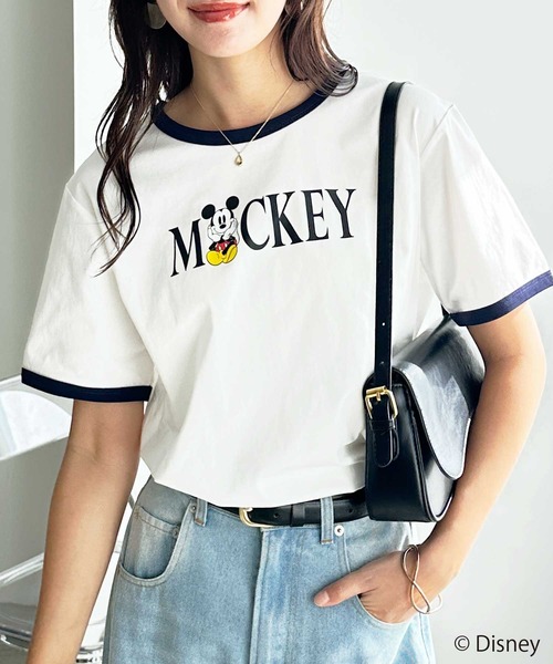 Disney(ディズニー)の「【Disney/ディズニー】別注/Mickey Mouse&Minnie Mouse/リンガープリントTシャツ(Tシャツ/カットソー・レディース・グレー系1/ホワイト系2/グレー系2/ホワイト系1・LARGE/MEDIUM)」の18枚目の写真