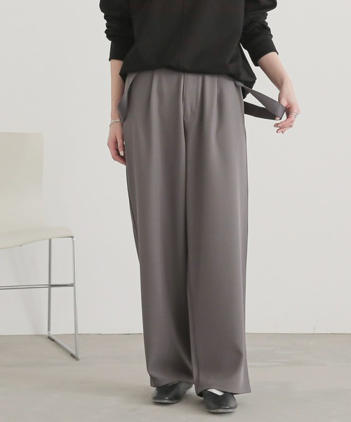 n'OrLABEL(ノアールレーベル)の「『サスペンダー付きツイルハイウエストパンツ』(スラックス・レディース・ブラック/チャコール・2/1)」の17枚目の写真