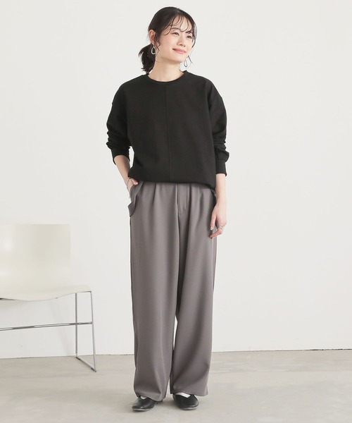 n'OrLABEL(ノアールレーベル)の「『サスペンダー付きツイルハイウエストパンツ』(スラックス・レディース・ブラック/チャコール・2/1)」の19枚目の写真