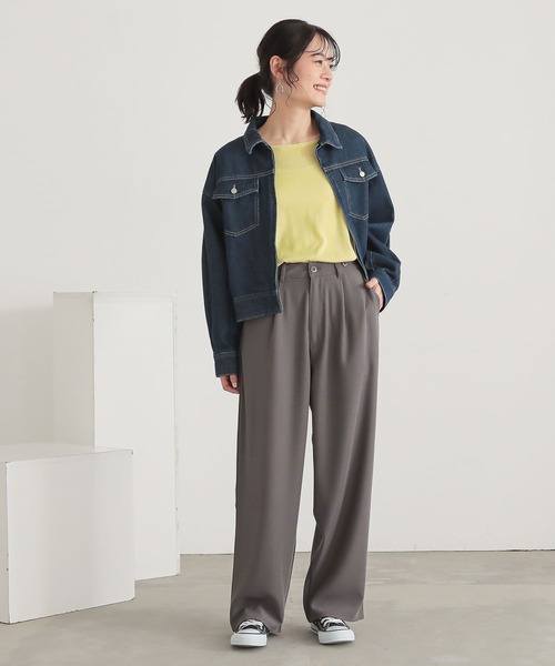 n'OrLABEL(ノアールレーベル)の「『サスペンダー付きツイルハイウエストパンツ』(スラックス・レディース・ブラック/チャコール・2/1)」の21枚目の写真