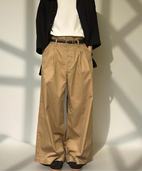 Burner（バーナー）の「ツータックハイウエストウルトラバギーパンツ（その他パンツ・メンズ・ダークネイビー/サンドベージュ/ライトブラウン/ブラック/カーキ/ダークベージュ/グレー/チャコールグレー・マルチサイズ）」の7枚目の写真