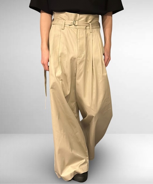 Burner（バーナー）の「ツータックハイウエストウルトラバギーパンツ（その他パンツ・メンズ・ダークネイビー/サンドベージュ/ライトブラウン/ブラック/カーキ/ダークベージュ/グレー/チャコールグレー・マルチサイズ）」の6枚目の写真