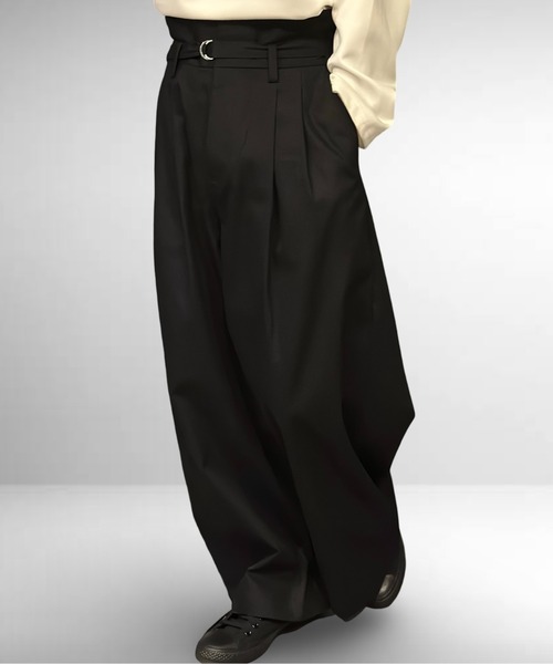 Burner（バーナー）の「ツータックハイウエストウルトラバギーパンツ（その他パンツ・メンズ・ダークネイビー/サンドベージュ/ライトブラウン/ブラック/カーキ/ダークベージュ/グレー/チャコールグレー・マルチサイズ）」の2枚目の写真