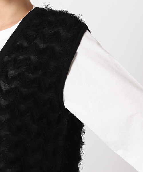 JOURNAL STANDARD relume（ジャーナルスタンダード　レリューム）の「《WEB限定追加》フリンジベスト（ベスト・レディース・ブラック・FREE）」の19枚目の写真