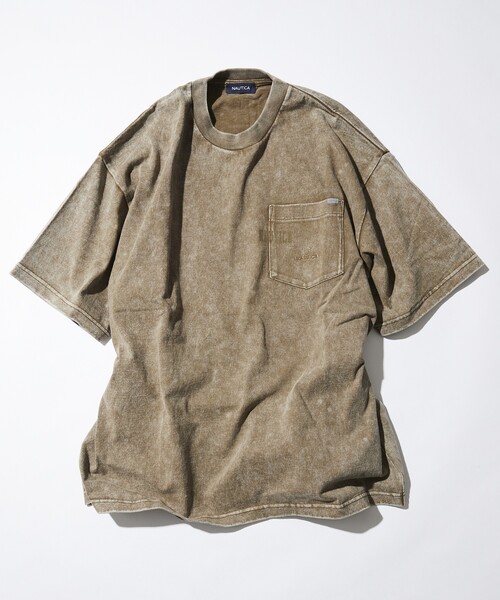 セール】NAUTICA/ノーティカ Bleach Washed Hidden Logo S/S PKT