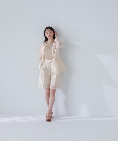 NATURAL BEAUTY BASIC(ナチュラルビューティーベーシック)の「◇シアージャケット(テーラードジャケット・レディース・ベージュ/ブラック・FREE)」の19枚目の写真