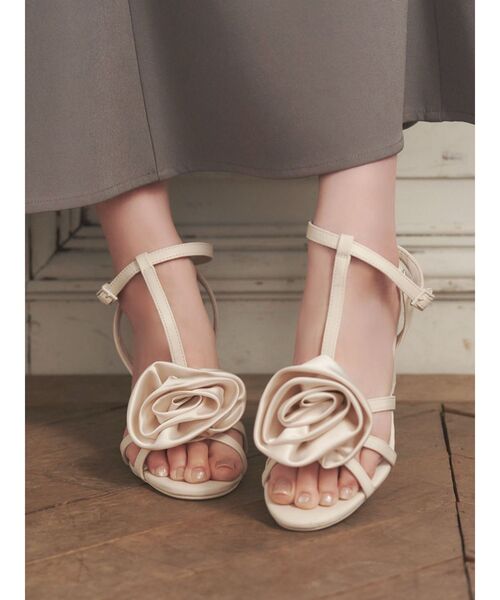 EATME（イートミー）の「コサージュサンダル（サンダル・レディース・グリーン/ピンク/オフホワイト/ブラック・S/M/L）」の6枚目の写真