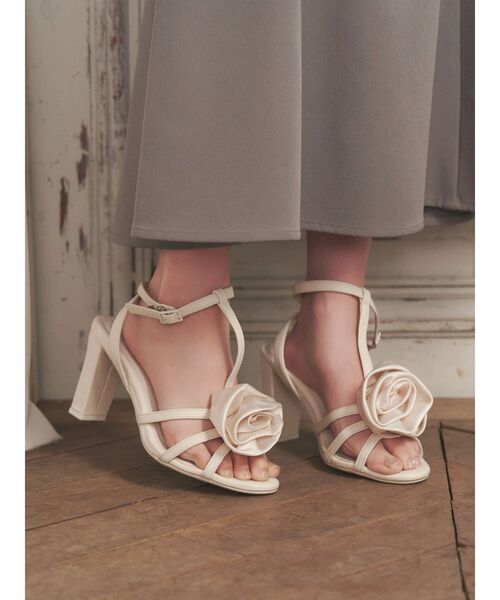 EATME（イートミー）の「コサージュサンダル（サンダル・レディース・グリーン/ピンク/オフホワイト/ブラック・S/M/L）」の7枚目の写真