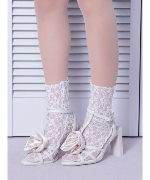 EATME（イートミー）の「コサージュサンダル（サンダル・レディース・グリーン/ピンク/オフホワイト/ブラック・S/M/L）」の11枚目の写真