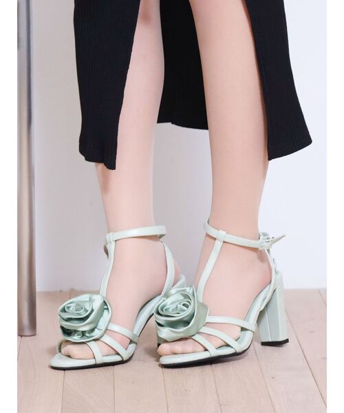 EATME（イートミー）の「コサージュサンダル（サンダル・レディース・グリーン/ピンク/オフホワイト/ブラック・S/M/L）」の21枚目の写真