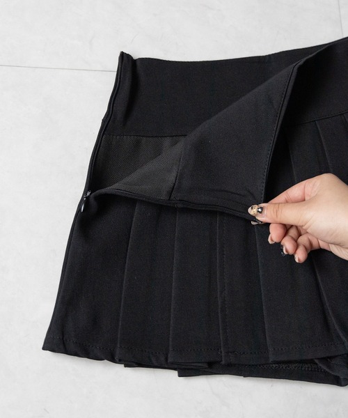 me+em select（ミームセレクト）の「【 ２color 】プリーツマイクロミニスカパン ／ pleated micro mini skirt pants（スカート・レディース・グレー/ブラック/ホワイト・LARGE/SMALL/MEDIUM）」の6枚目の写真