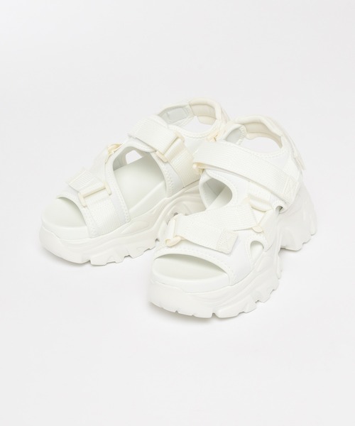 Honeys(ハニーズ)の「厚底スポーツサンダル(サンダル・レディース・ブラック×ホワイト/ブラック/ホワイト・LL/S/M/L)」の7枚目の写真