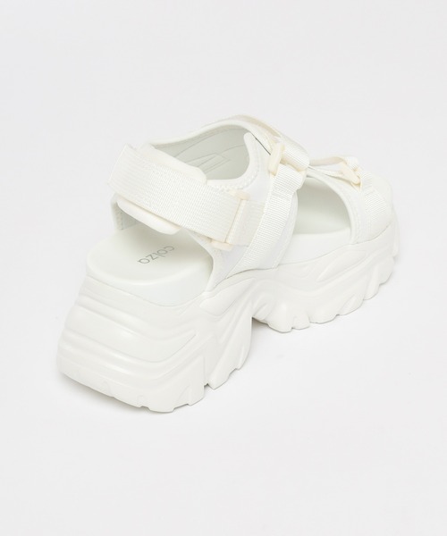 Honeys(ハニーズ)の「厚底スポーツサンダル(サンダル・レディース・ブラック×ホワイト/ブラック/ホワイト・LL/S/M/L)」の9枚目の写真