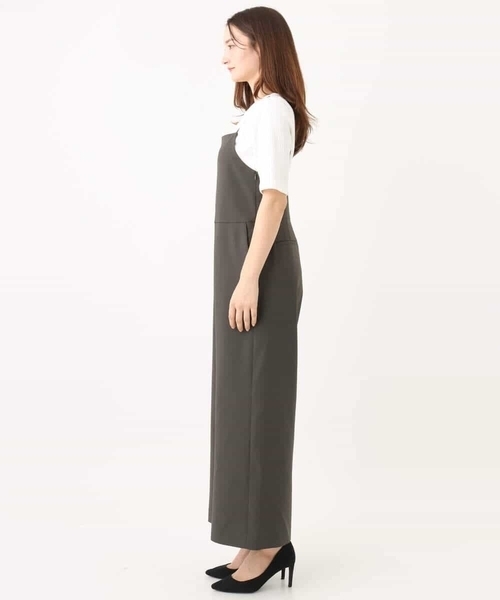 MK MICHEL KLEIN(エムケーミッシェルクラン)の「リネンライクコンビネゾン/洗える(サロペット/オーバーオール・レディース・ダークグレー/ブラウン系その他・38)」の21枚目の写真