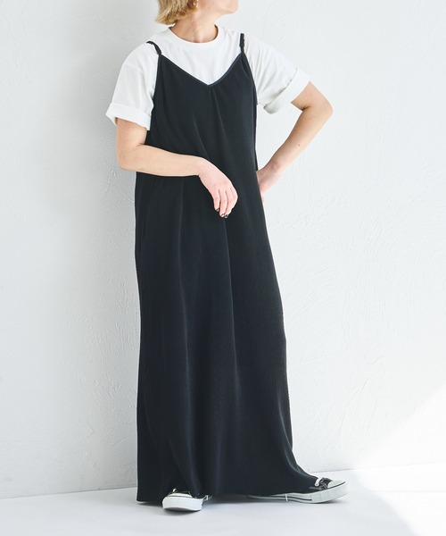 pairmanon（ペアマノン）の「【リンクコーデ】【ママサイズ】プリーツ キャミワンピース（ワンピース・レディース・ブラウン/ブラック・FREE）」の3枚目の写真