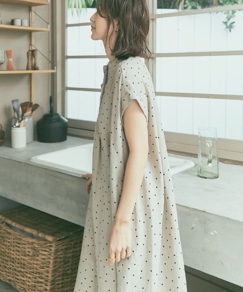 セール】リネンドットフレアワンピース（ワンピース）｜URBAN RESEARCH