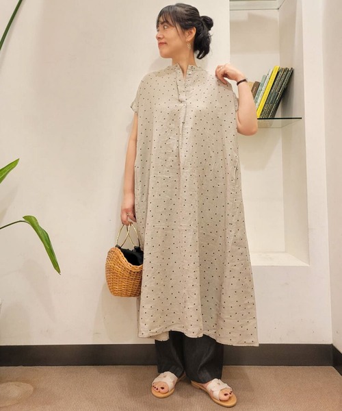 セール】リネンドットフレアワンピース（ワンピース）｜URBAN RESEARCH