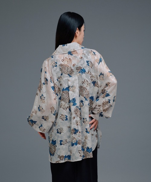 Ellno de Mavie(エルノデメヴィ)の「オパールシアールーズシャツ(シャツ/ブラウス・レディース・ブラック/オフホワイト・FREE)」の14枚目の写真