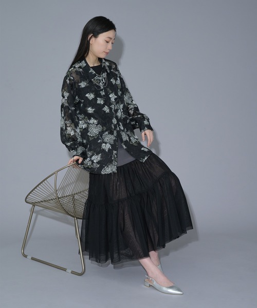 Ellno de Mavie(エルノデメヴィ)の「オパールシアールーズシャツ(シャツ/ブラウス・レディース・ブラック/オフホワイト・FREE)」の22枚目の写真