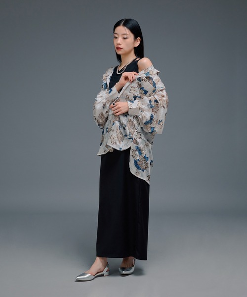 Ellno de Mavie(エルノデメヴィ)の「オパールシアールーズシャツ(シャツ/ブラウス・レディース・ブラック/オフホワイト・FREE)」の21枚目の写真