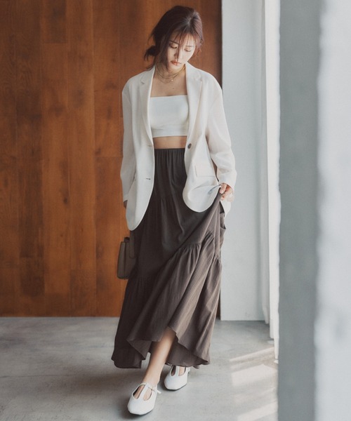 Mila Owen（ミラオーウェン）の「ストラップ付カップインバンドゥ（チューブトップ・レディース・ブラック/ホワイト/ブラウン・FREE）」の11枚目の写真