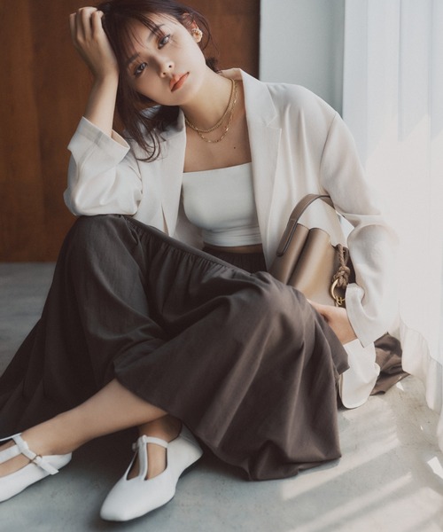 Mila Owen（ミラオーウェン）の「ストラップ付カップインバンドゥ（チューブトップ・レディース・ブラック/ホワイト/ブラウン・FREE）」の10枚目の写真