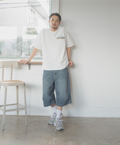 BAYFLOW（ベイフロー）の「[トレンド感]ヴィンテージライクデニムパンツ[クウォーターレングス]（その他パンツ・メンズ・ブラック/アクア・LARGE/MEDIUM）」の5枚目の写真