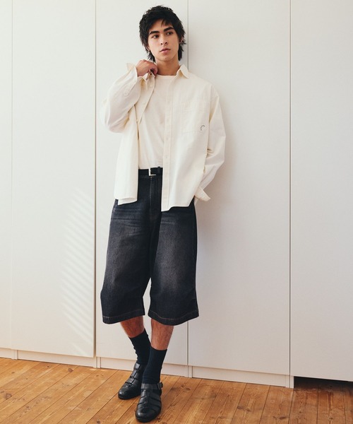 BAYFLOW（ベイフロー）の「[トレンド感]ヴィンテージライクデニムパンツ[クウォーターレングス]（その他パンツ・メンズ・ブラック/アクア・LARGE/MEDIUM）」の18枚目の写真