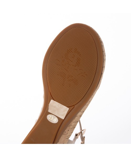 Riz raffinee（リズラフィーネ）の「ラインストーン付ウェッジサンダル（サンダル・レディース・ブラック/ベージュ系その他7/シルバー・24cm/23cm/24.5cm/23.5cm/22.5cm）」の9枚目の写真