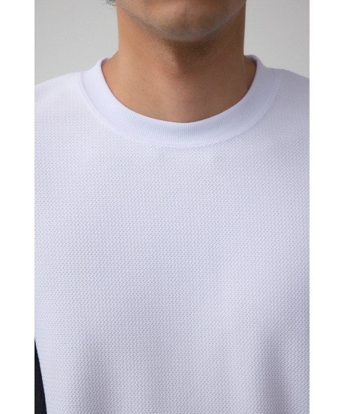 AZUL by moussy(アズールバイマウジー)の「異素材スウィッチングトップス(Tシャツ/カットソー・メンズ・ブラック系その他/ホワイト系その他/ブルー系その他・MEDIUM/LARGE)」の10枚目の写真