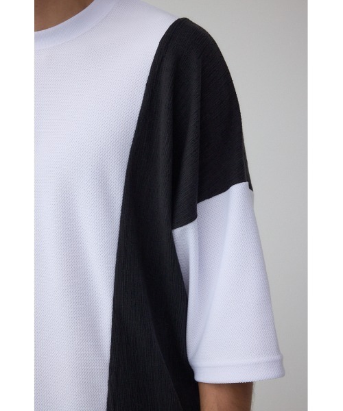 AZUL by moussy(アズールバイマウジー)の「異素材スウィッチングトップス(Tシャツ/カットソー・メンズ・ブラック系その他/ホワイト系その他/ブルー系その他・MEDIUM/LARGE)」の11枚目の写真