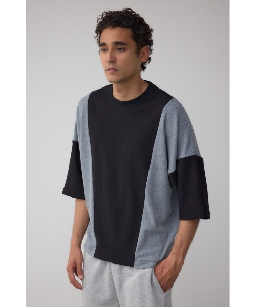 AZUL by moussy(アズールバイマウジー)の「異素材スウィッチングトップス(Tシャツ/カットソー・メンズ・ブラック系その他/ホワイト系その他/ブルー系その他・MEDIUM/LARGE)」の14枚目の写真
