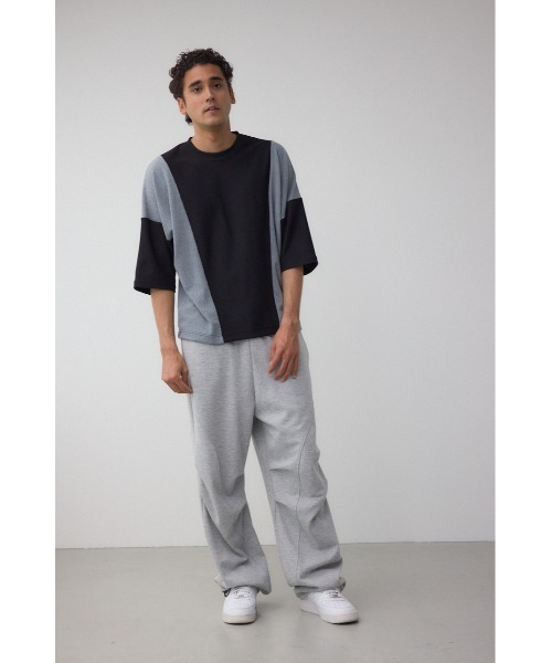 AZUL by moussy(アズールバイマウジー)の「異素材スウィッチングトップス(Tシャツ/カットソー・メンズ・ブラック系その他/ホワイト系その他/ブルー系その他・MEDIUM/LARGE)」の15枚目の写真