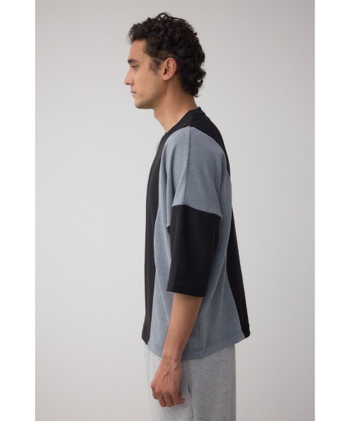 AZUL by moussy(アズールバイマウジー)の「異素材スウィッチングトップス(Tシャツ/カットソー・メンズ・ブラック系その他/ホワイト系その他/ブルー系その他・MEDIUM/LARGE)」の17枚目の写真