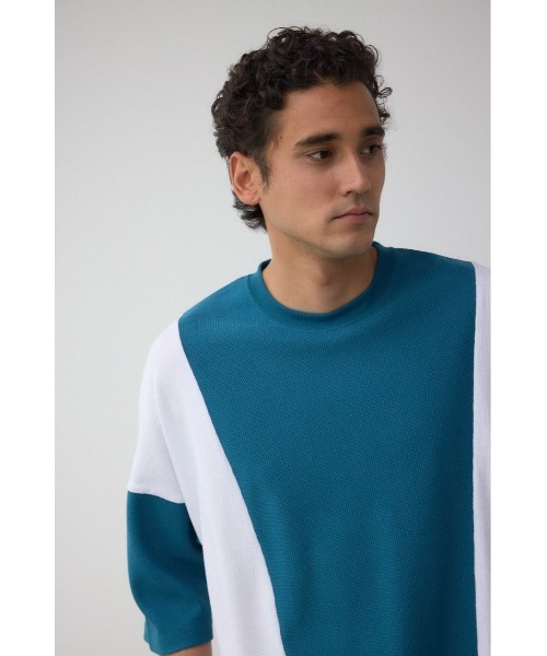 AZUL by moussy(アズールバイマウジー)の「異素材スウィッチングトップス(Tシャツ/カットソー・メンズ・ブラック系その他/ホワイト系その他/ブルー系その他・MEDIUM/LARGE)」の22枚目の写真