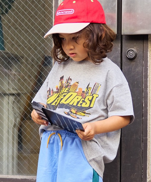 Life Support Products(ライフサポートプロダクツ)の「S/S プリントTee(Tシャツ/カットソー・キッズ・オフホワイト/杢グレー/ライトブルー/アイボリー/ライム/サーモンピンク/ブラウン/チャコール/パープル/オレンジ・80/90/95/100/110/120/130/140/150)」の4枚目の写真