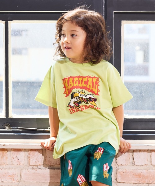 Life Support Products(ライフサポートプロダクツ)の「S/S プリントTee(Tシャツ/カットソー・キッズ・オフホワイト/杢グレー/ライトブルー/アイボリー/ライム/サーモンピンク/ブラウン/チャコール/パープル/オレンジ・80/90/95/100/110/120/130/140/150)」の7枚目の写真